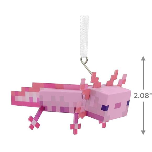 Minecraft Axolotl Christmas Ornament 2024 Hallmark Collectible NIB - Picture 3 of 6